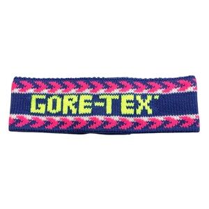 Vintage 1980s Gore-Tex Headband Acrylic Knit Ski Snowboard Neon Purple P…